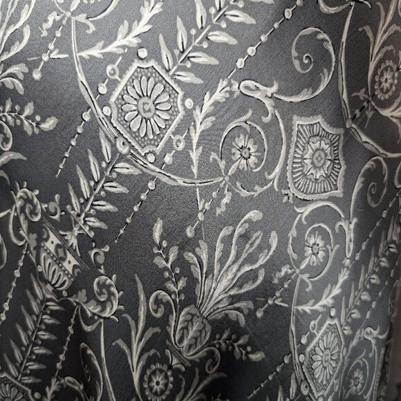 WHbm grey pure silk midi slip skirt a-line size 8 floral parsley - Picture 9 of 10